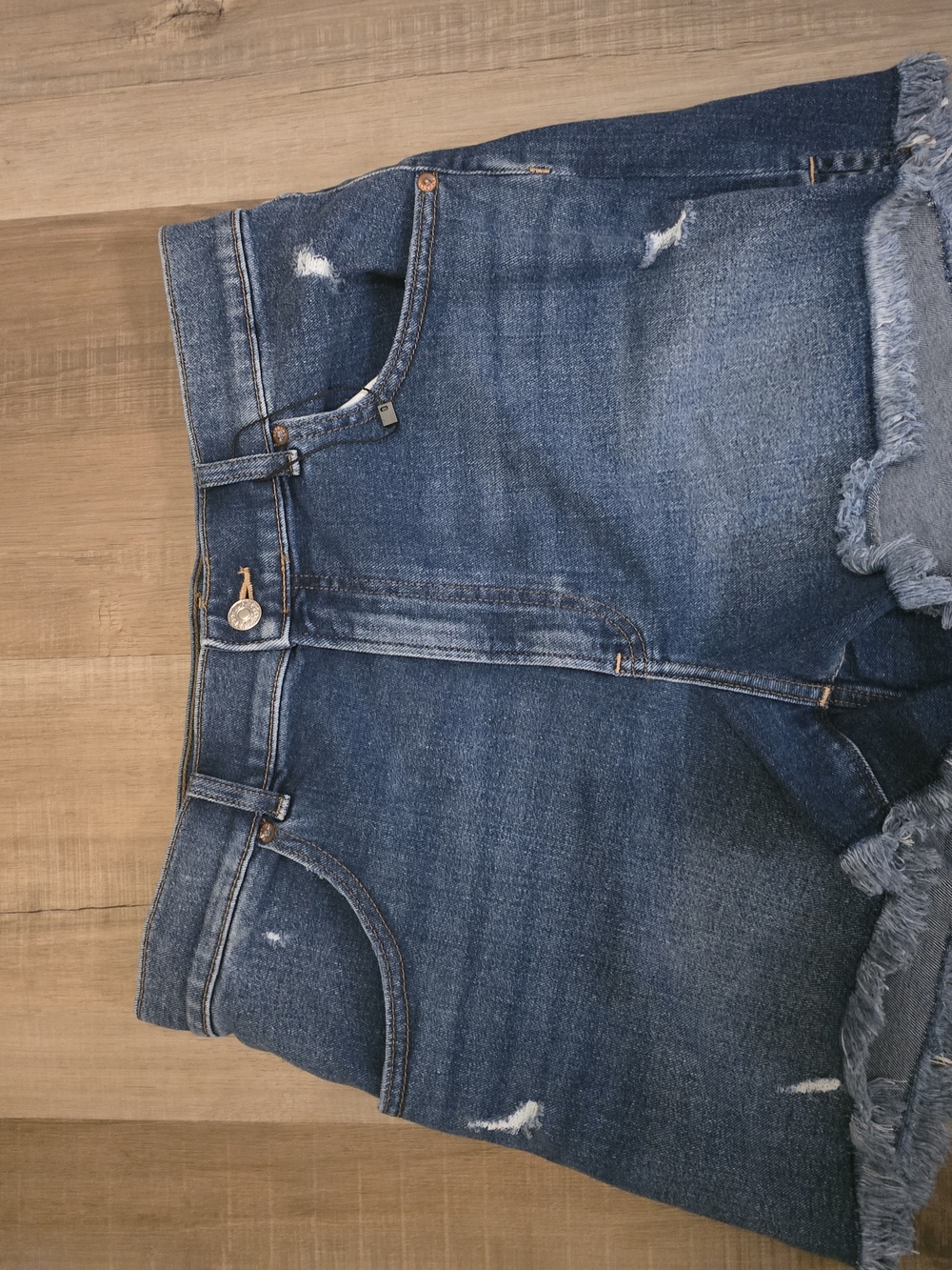Women’s Distressed Denim Shorts - Blue